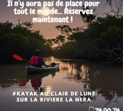Kayak au clair de lune - Bourail