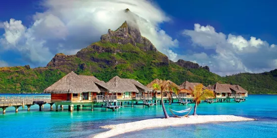 Bora Bora Hôtel Tourisme Paysage Montagne Vue 