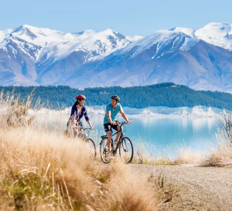 Lac Pukaki Lac Pukaki Nouvelle-Zélande Montagne Vélo Randonnée