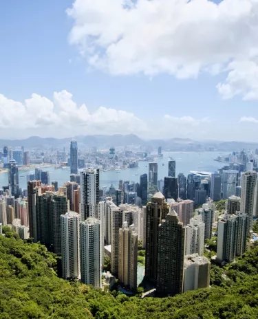 Paysage d'Hong Kong Hong Kong Building Paysage Vue du ciel
