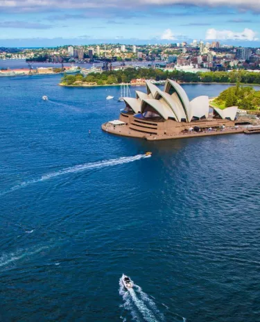 Paysage de Sydney Sydney Opéra Paysage Bateaux Ciel Bleu