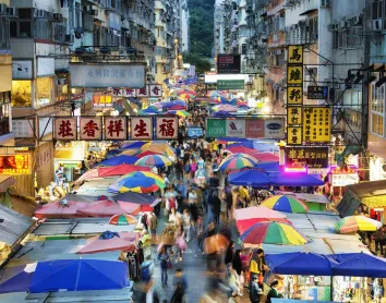 Marché d'Hong Kong Marché de Hong Kong Commerçants Shopping